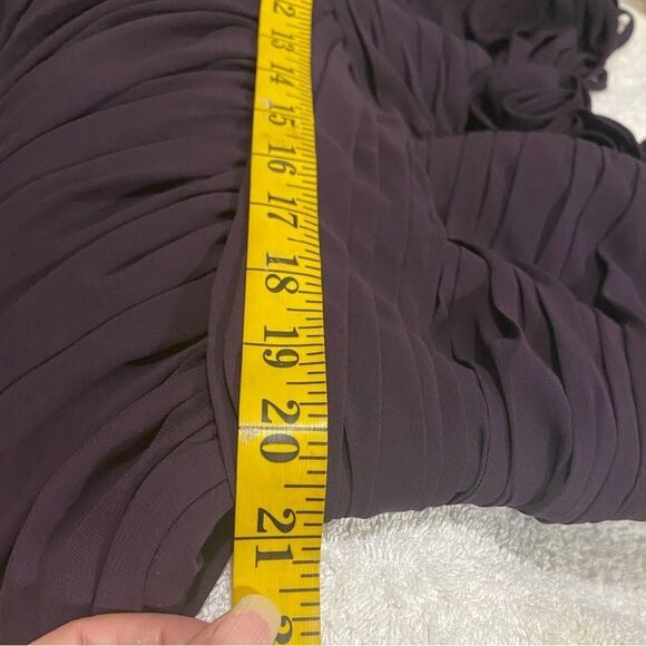 Bill Levkoff Style 109 Plum Chiffon Sweetheart Bodice Fit & Flare Dress SZ 22 - Picture 12 of 13